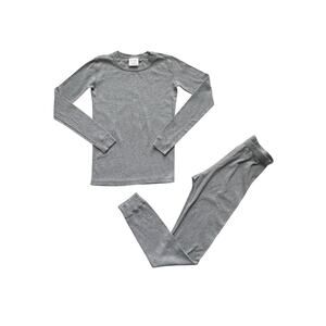 Hanna Andersson Gray Organic Long John Pajamas Size 12